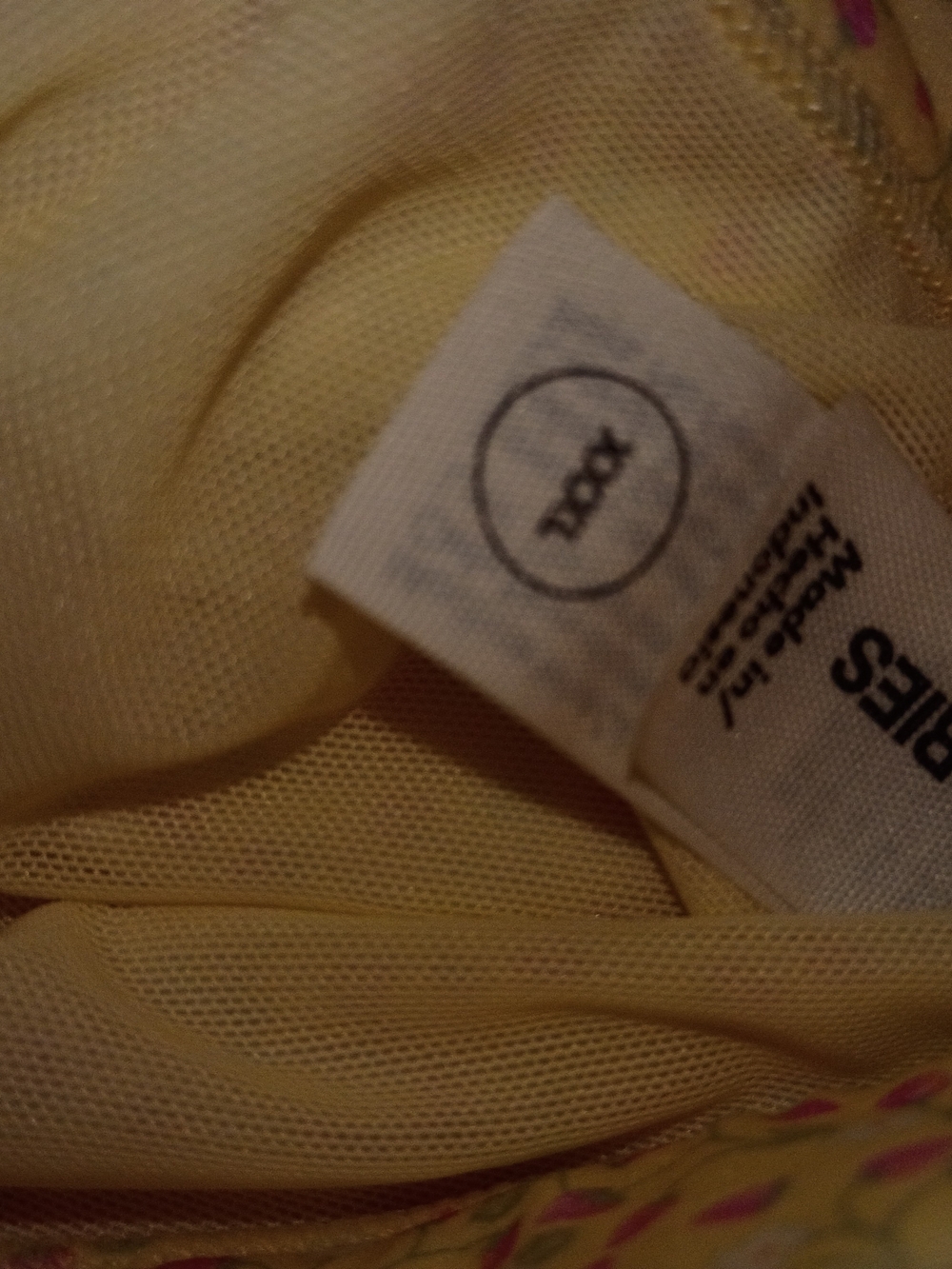 Yellow Floral Lace Bralette - Picture 3 of 3
